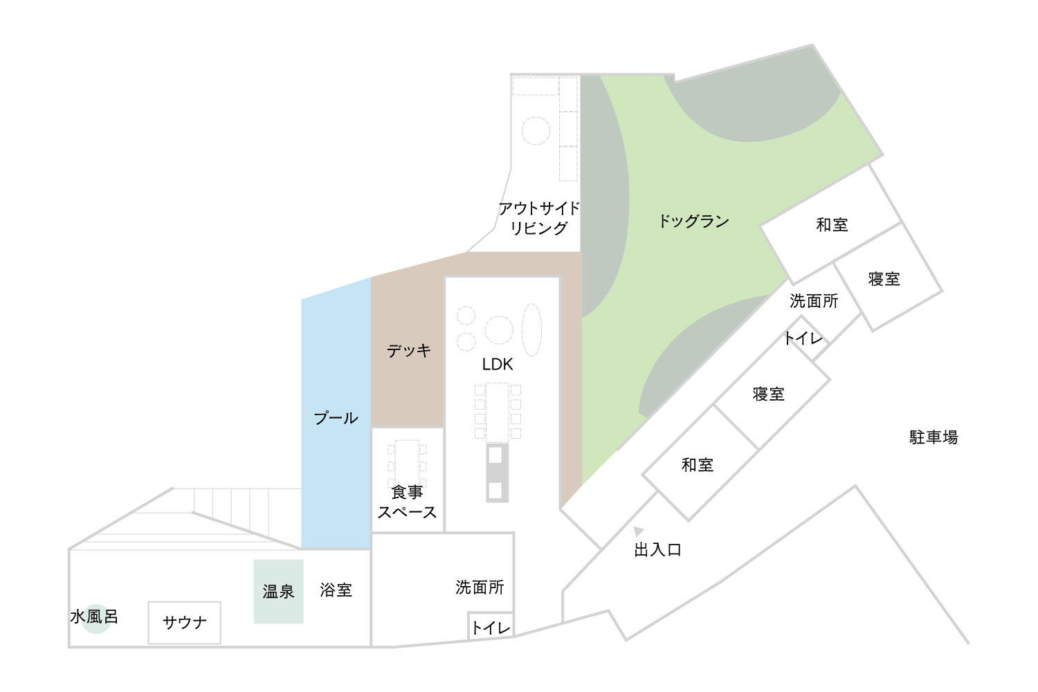 プレミアムヴィラベルの間取り図
